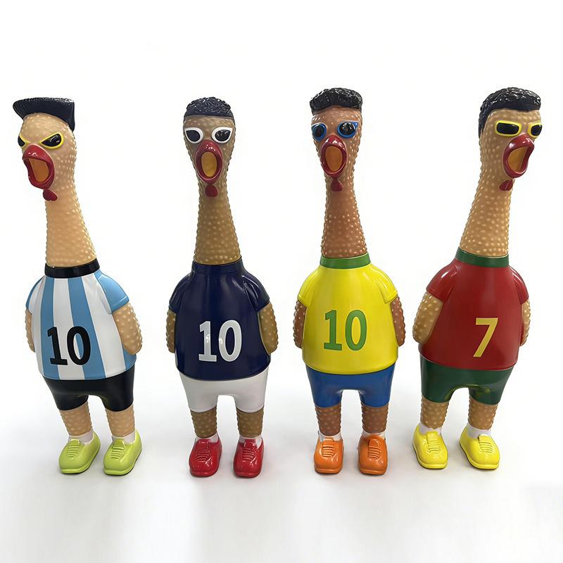 Football Screaming Chicken Stress Relief Toy, Sound-Making Toy for Stress Relief and Fun, Squeezable Toy for Adults and Children