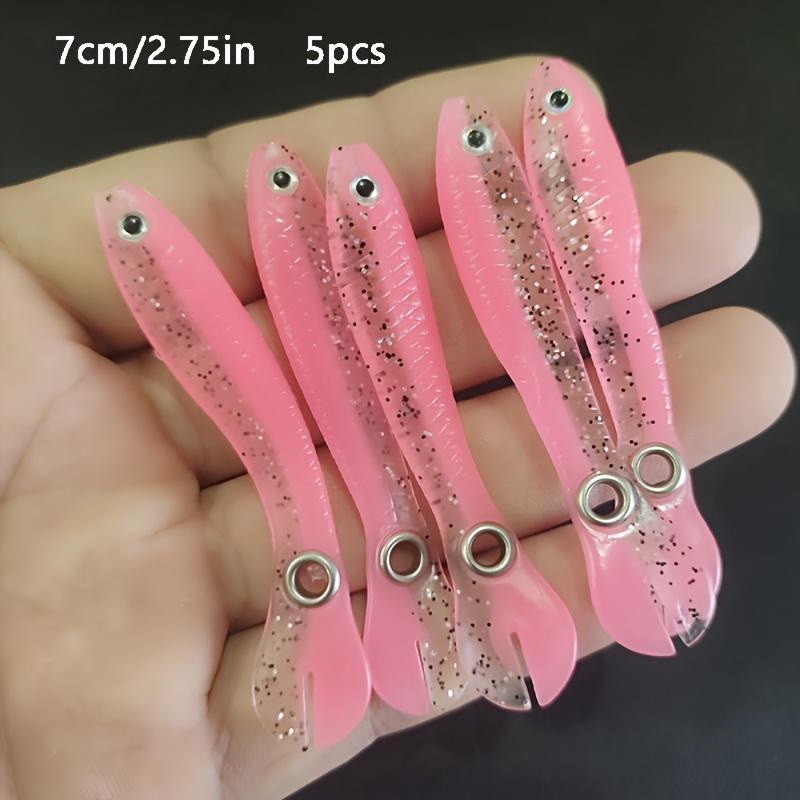 7cm/10cm 5pcs Mud Loach Bionic False Bait Roadside Throwing Tail Fish Soft Bait Freshwater Pufferfish Bass Black Fish Catfish Soft Insect Soft Fish Bait