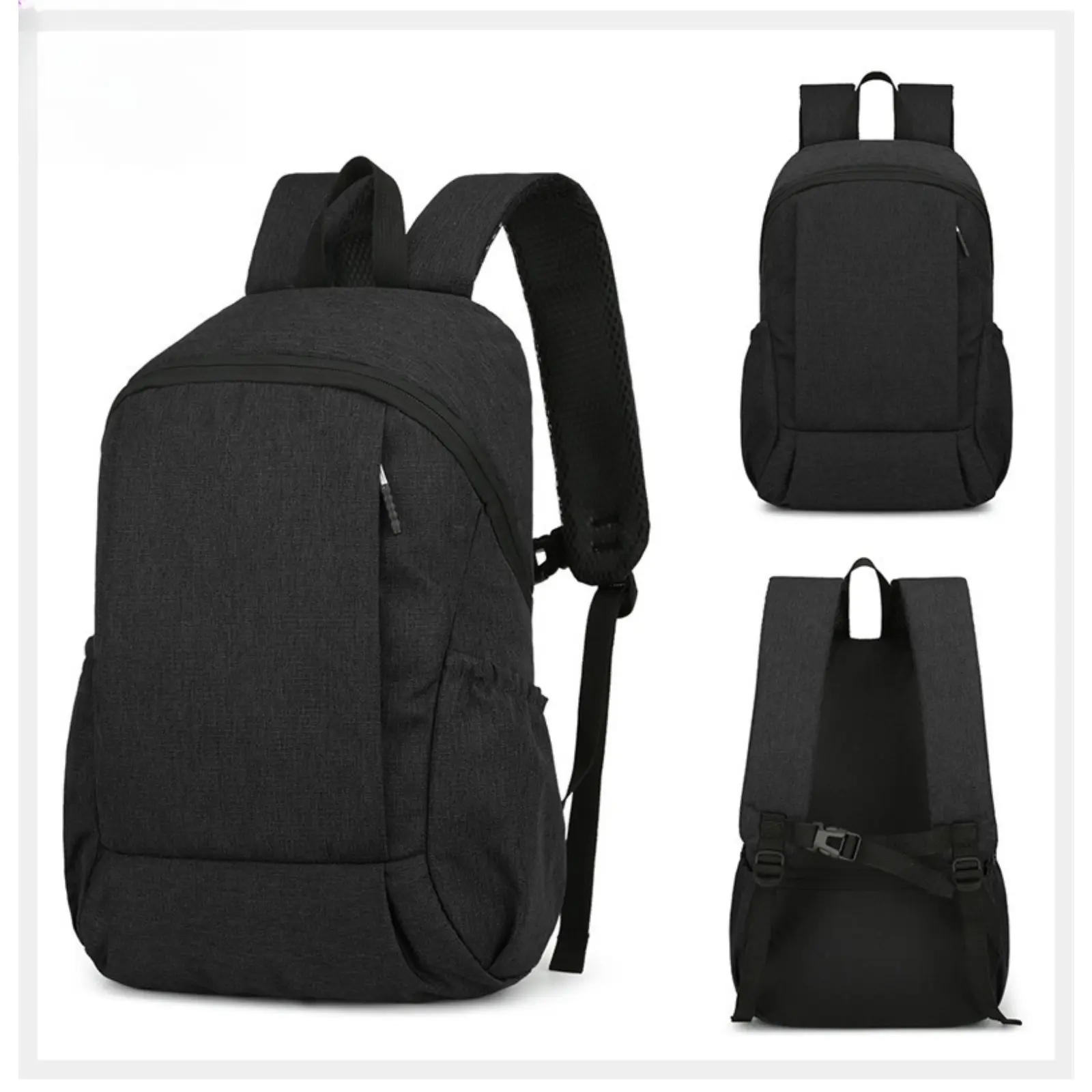 Minimalist Men's School Backpack - Waterproof Large-Capacity Daypack with Chest Strap, Laptop-Fit Business Bookbag for Hiking & Commute