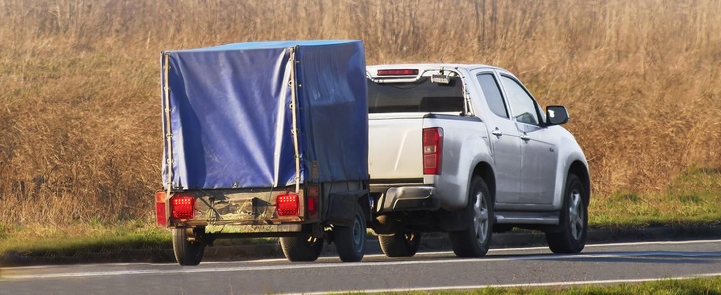 THE WELL KEPT Wireless Trailer Lights Magnetic, upgrade Rechargeable Wireless Trailer Tow Lights LED Kit, IP65 Waterproof, 10-Hour Battery Life, 100 FT Signal Synchronization for Towing Truck Camper RV Boat