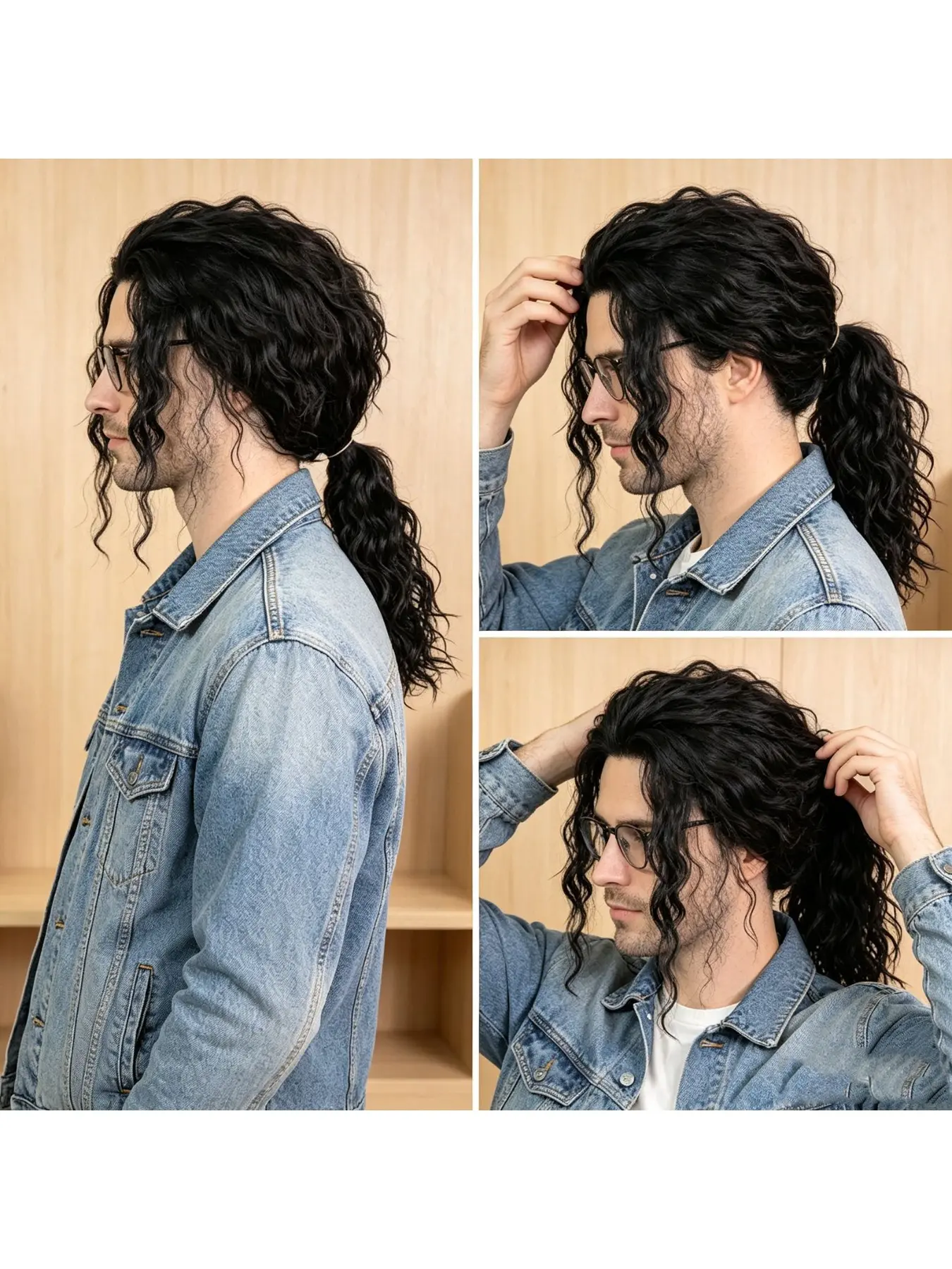 Iconic Michael Jackson Curly Wig Synthetic Hair Cosplay Costume Accessory