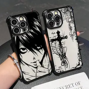 D-DEATH N-NOTES L Phone Case for iPhone 17 Air 16 15 14 13 12 11 Pro Max Plus  Anti-drop Transparent Cover