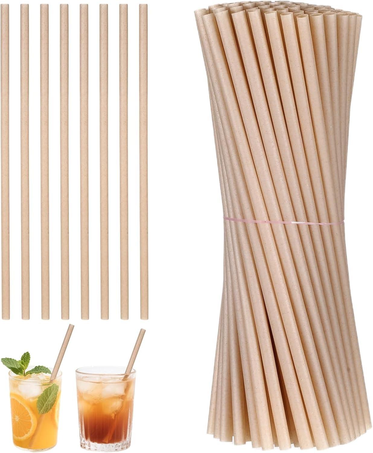 For Home Daily, Restaurant & Party Drinks, Environmental Drinkware Accessory Solution, Biodegradable Sugarcane Straws, Plastic-free Non-softening Heat-resistant, Effortlessly Get Environmental Friendly Drinking, 8 Inch 200 Pack For Home Daily, Restaurant & Party Drinks, Environmental Drinkware Accessory Solution, Biodegradable Sugarcane Straws, Plastic-free Non-softening Heat-resistant, Effortlessly Get Environmental Friendly Drinking, 8 Inch 200 Pack