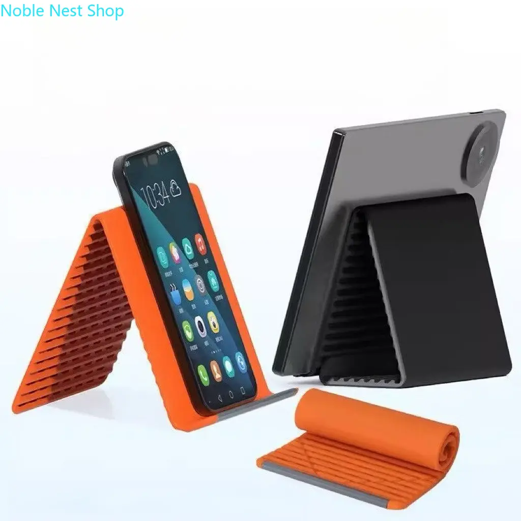 New Foldable Silicone Phone Stand, Freely Deformable Lazy Desktop Bracket, Multi-Functional Bendable Portable Holder for Cell Phones & Tablets, Office Travel & Hands-Free Video Viewing