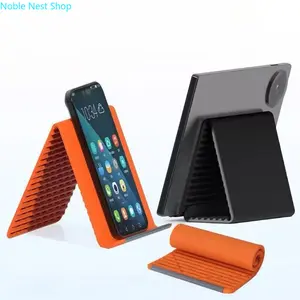 New Foldable Silicone Phone Stand, Freely Deformable Lazy Desktop Bracket, Multi-Functional Bendable Portable Holder for Cell Phones & Tablets, Office Travel & Hands-Free Video Viewing