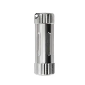 Titanium Pill Box Keychain, Waterproof Sealed Mini Medicine Tablet Holder, Portable Pocket Pill Container, Travel Outdoor Daily Carry