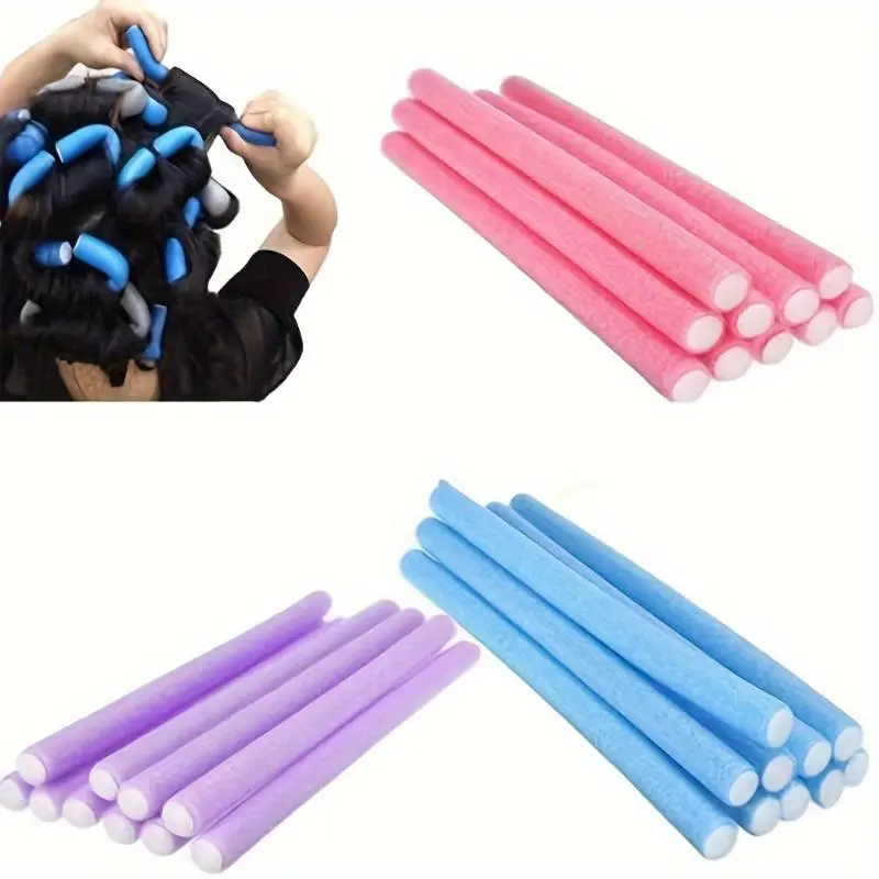 10PCS Flexible Heatless Hair Rollers - Bendy Twist Curling Rods For DIY Soft Foam Curls - Hair Styling Tools For Natural And Salon-Quality Results Flexi Twist Curlers