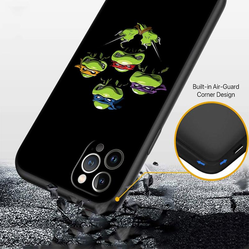 TMNT Themed QE27 Flexible TPU Case for iPhone 17 16 15 14 13 12 11 Pro ProMax Plus Air Ultra Slim Protective Cover