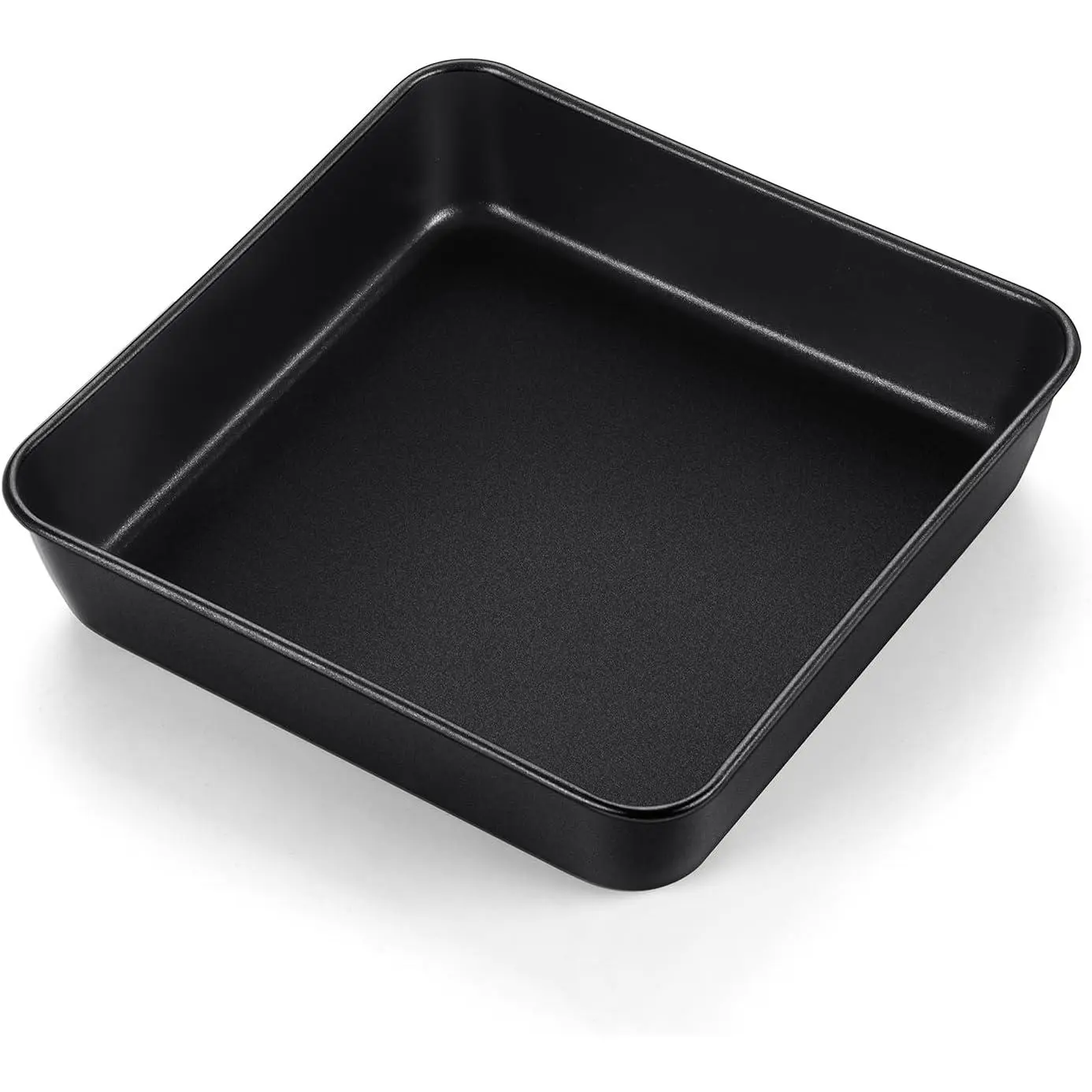 8x8 Inch Square Baking Pans, Coated Square Cake Brownie Lasagna Pan | with Stainless Steel Core & Nonstick Coating, for Baking Roasting Serving Storing,  & Oven Safe, Easy Clean, 2 count