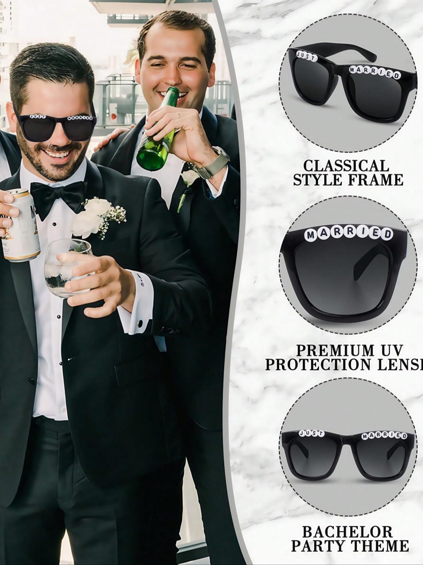 Uv400 Protective Sunglasses Set, Polarized Lens for Outdoor Weddings, Cute Style for Spring/summer, Bridal and Honeymoon Travel Accessories