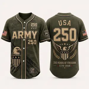 Army 250th Anniversary Baseball Jersey,  1776-2026 US Army Shirt, 250 Years of Freedom Military Jersey, Veterans 250th Anniversary Gifts