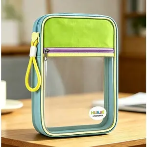 【DealsforYouDays】Vibrant Multi-Color Youth Tote Storage Bag Constructed with Mesh and Oxford Fabric, Oversized Space for Sorting Stationery, Documents and Learning Materials, Essential Daily Carry for Students