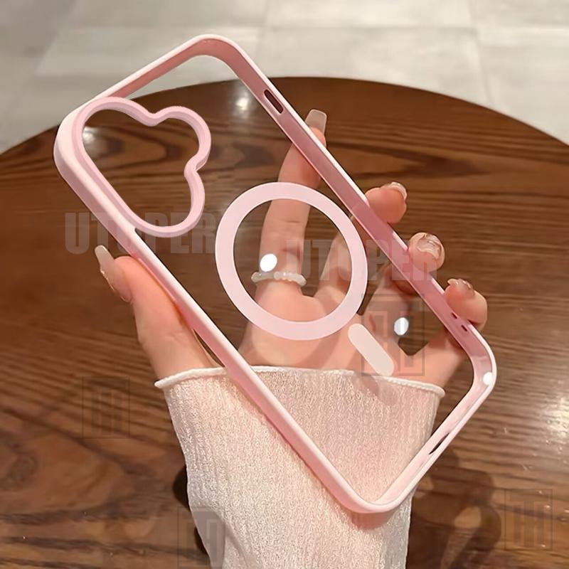 New Senior 16 Pink Magsafe MagneticPhone Case for iPhone17 16 15 14 13 ...