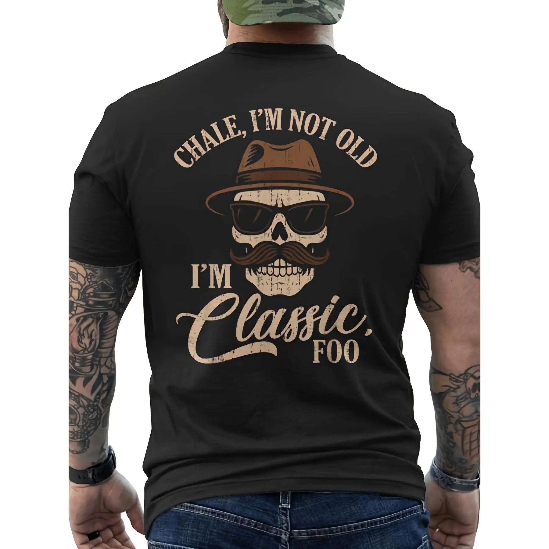 Chale I'M Not Old I'M Classic Foo Chicano Lowrider Men'S T-Shirt Unisex for Daily Wear 2026 Funny Christmas Novelty Men'S T-Shirt Summer  Streetwear Fashion Top Quality Comfortable Casual Printed graphic T-Shirt Pure 220G cotton tee trendy