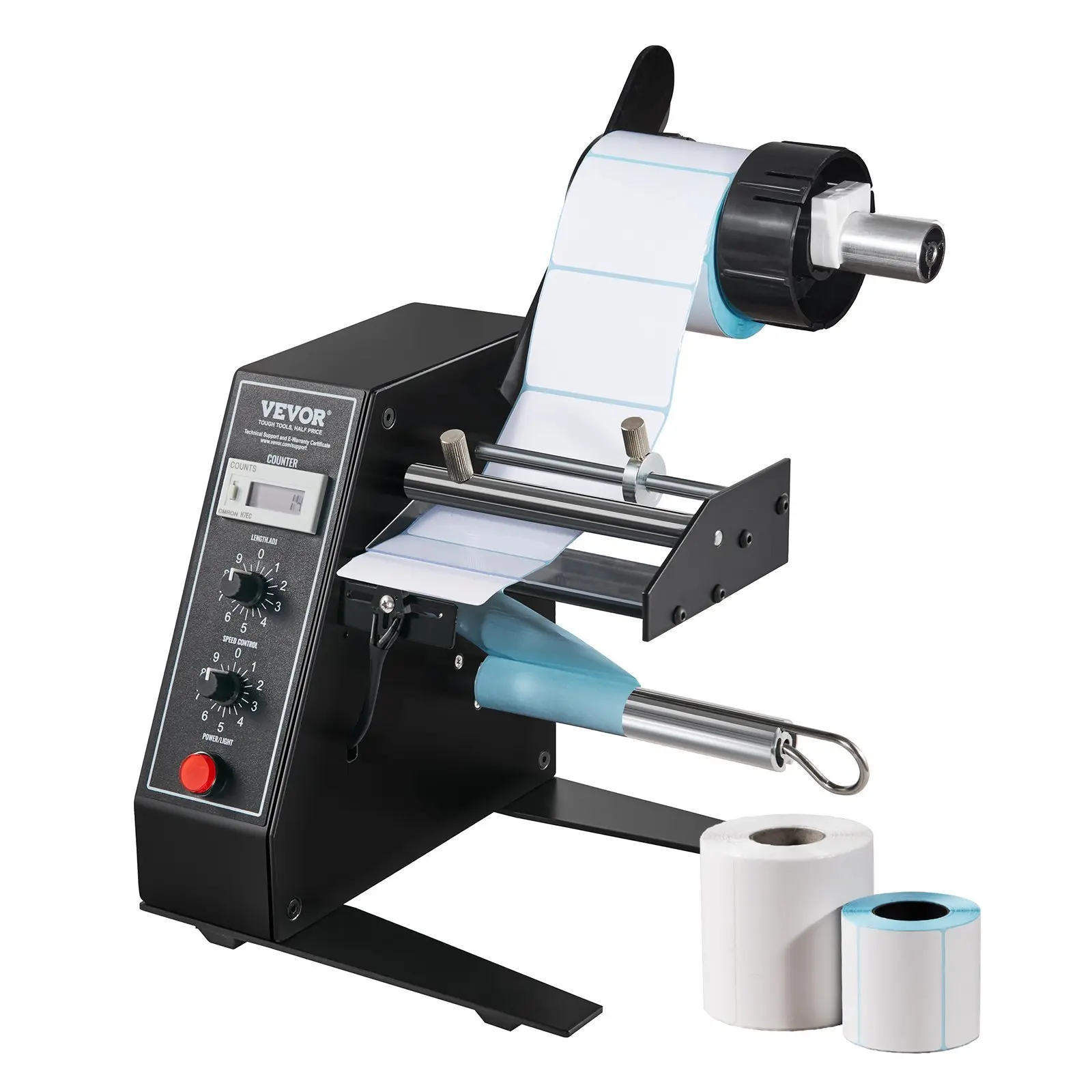 【toolupgrade】VEVOR Automatic Label Dispenser, Width 0.6"-4.9"/15-125 mm, Length 0.1"-5.9"/3-150 mm, Automatic Label Stripper Label Separating Machine, Speed Adjustable Label Applicator, Auto Counting 0-999999
