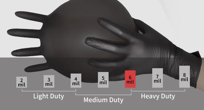 PROMEDIX P Heavy Duty Nitrile Gloves 6mil 100 Count Black Disposable Latex Free Powder Free Reusable Pet Hair Remover Gloves for Industrial Auto Repair Food Processing Gardening Salon - Cleaning