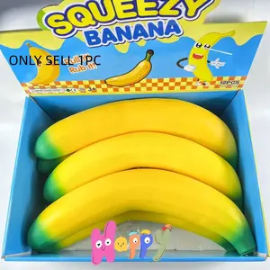 Tpr Squishy Toy Giant Banana, Unisex Stress Relief Fidget Toy, Realistic Fruit Design, Perfect for Relaxation and Fun