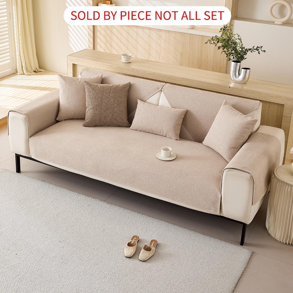 Solid Color Sofa Cover, 1 Count Modern Simple Non-slip Washable Sofa Slipcover, Sofa Protector for Home Living Room, Dustproof Sofa Cover