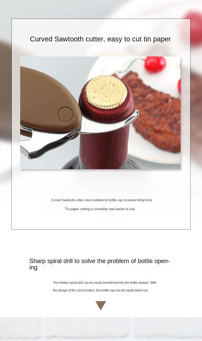 Dog Wine Bottle Opener Corkscrew with Foil Cutter Beer Opener Manual Wine Key for Servers Waiters Bartender and Home Bar Use