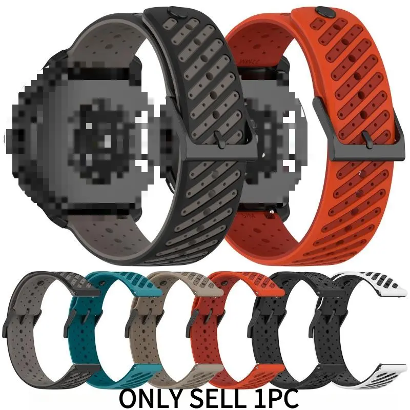 1Pc 20mm Two Tone Silicone Watch Band for SUUNTO RACE 2 Sports Casual Business Smart Watch Strap Smartwatch Replacement Straps