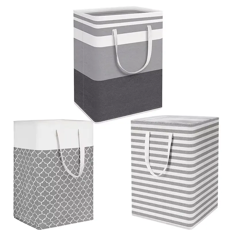75L Oxford Waterproof Fabric Laundry Basket with Handles - Foldable Home Supplies Organizer for Clothes Storage, Laundry Sorting and Transport, Large-Capacity Sundries Storage Bag