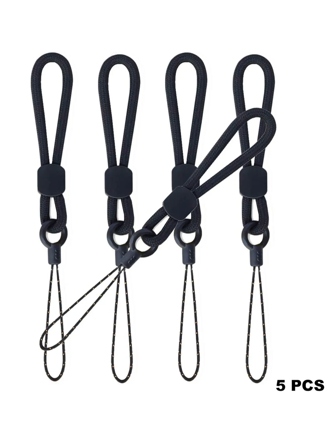 5pcs Short Lanyards, Keychain, Ring Lanyard, Finger Loop Lanyard, for Phone Case, Keys, USB Drive, Unisex, Durable & Versatile Design