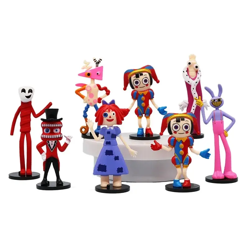 8pcs/set The Amazing Digital Circus Anime Figure Ragatha/Jax/Pomni Action Figure PVC Collection Model Doll Toy