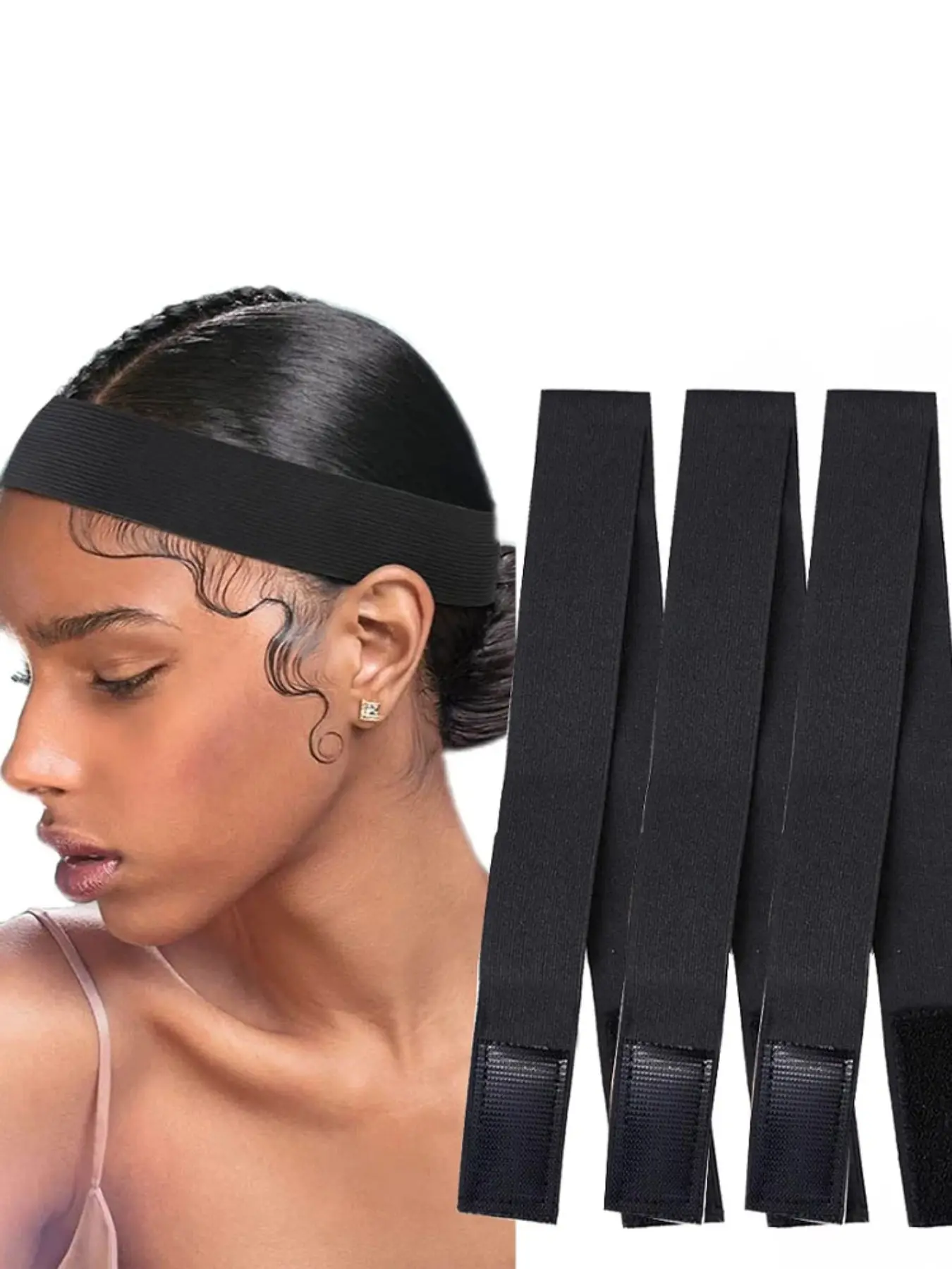 2pcs/3pcs/5pcs Hair Wig Holder, Non-Slip Magic Tape Headband, Comfortable Anti-Fall Hair Ring, All Seasons Use, No Constriction, Practical Choice