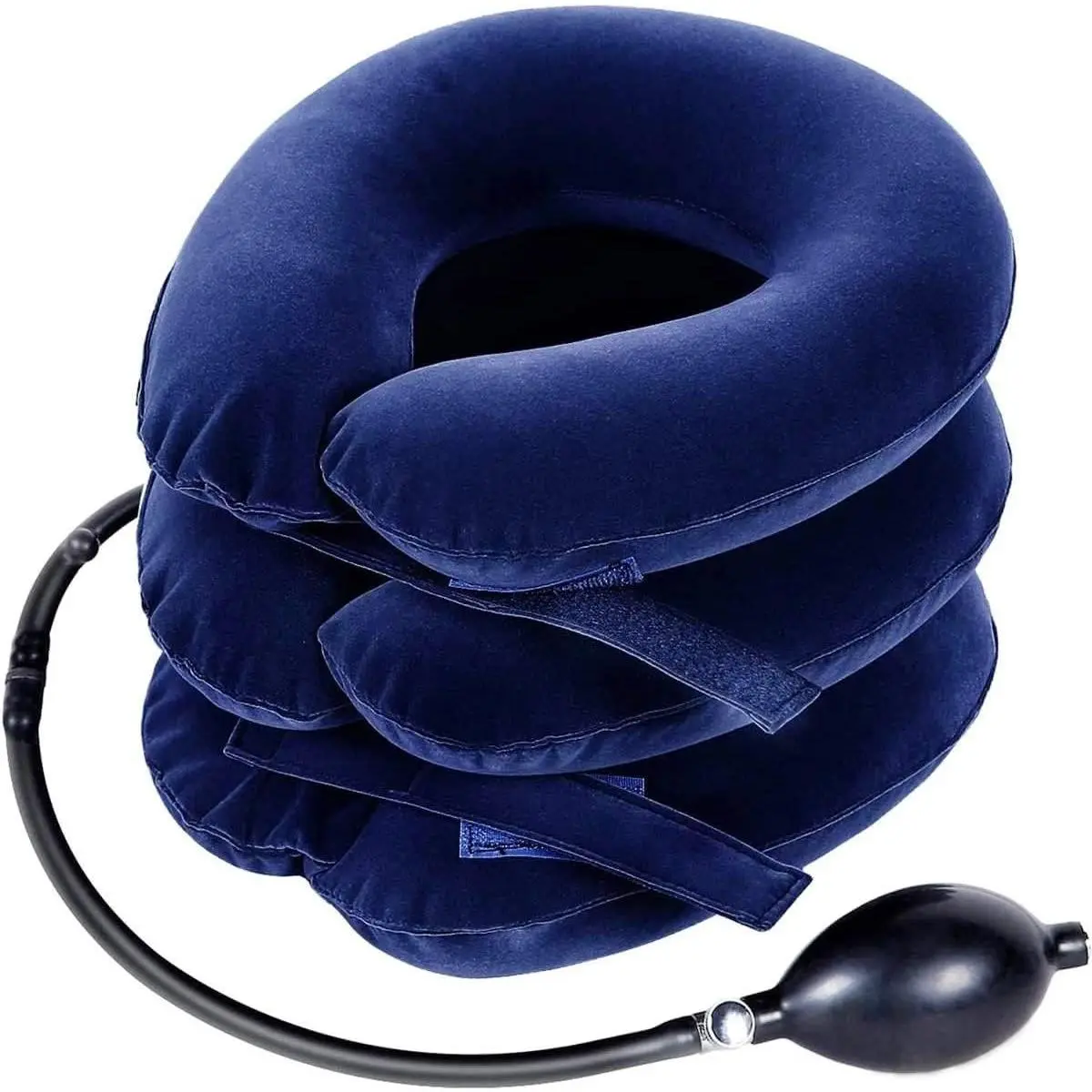 Cervical Neck Traction Device for Instant Neck Pain Relief - Inflatable & Adjustable Neck Stretcher Support Brace, Home Use Neck Decompression Pillow (Blue)Gift