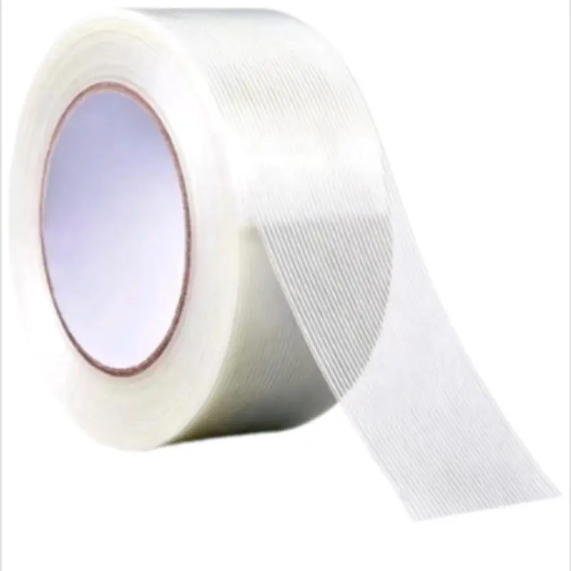 Striped Glass Fiber Tape, Three-In-One Box Sealing Repair Adhesive, Transparent Single-Sided Seal, Safe Packaging Solution
