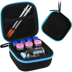 Dual-Lightweight Mesh Vial Organiser, 8-Slot Multi-Size Peptide Storage Case - Fits 30ml/10ml/3ml Bac Water & Insulin Vials, Fridge-Freezer Safe Travel Container (Case Only)