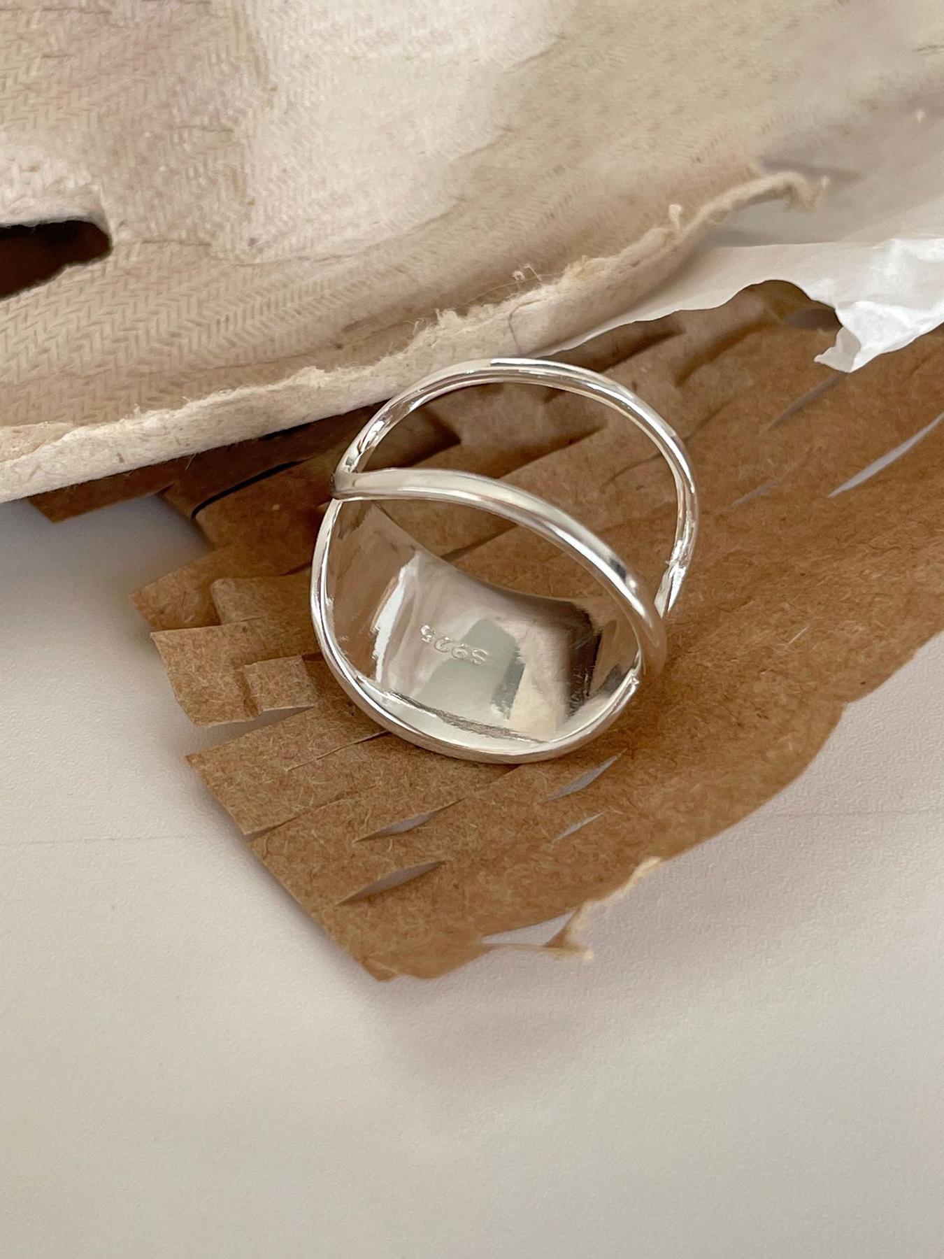 S925 Sterling Silver Simple Fashion Irregular Shaped Hollow Open Adjustable Ring, Fashion Jewelry for Party, Daily Clothing Decor, Trendy Exquisite Jewelry for Birthday Gift, Elegant Fashion Rings, Statement Ring