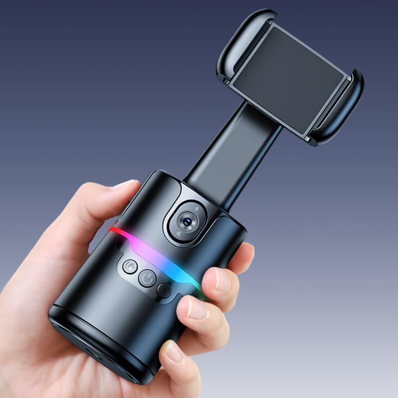 360-Degree Rotatable Smart Selfie Stick, Selfie Stick with Wireless Remote Control, Phone Stabilizer with RGB Light for Video Recording