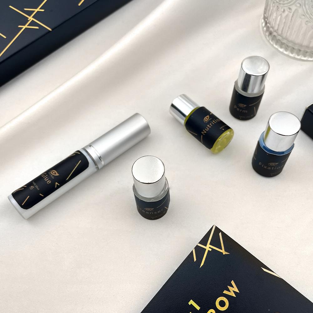 2 in 1 Eyelash & Eyebrow Lifting Kit, 1 Box Professional Eyelash Eyebrow Perm Set for Quick Lifting & Voluminous Coloring, Daily Makeup Kit for Home and Salon Diy, Makeup Products, Black Cosmetic, Brow Fixing Gel, Cosmetics Kit, Eyebrow Tint Kit