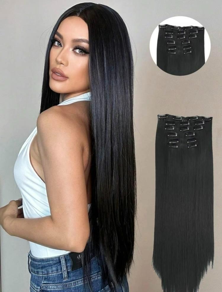 24 Inch Clip-in Hair Extensions 6pcs Long Straight Natural Look Synthetic for Women Soft Lightweight Comfortable Wear Everyday Use Youthful Style Extension Set half wig ponytails real human Short Dreadlock Curly Afro with Bangs Ice Sliky Fiber Headband az 24 Inch Clip-in Hair Extensions 6pcs Long Straight Natural Look Synthetic for Women Soft Lightweight Comfortable Wear Everyday Use Youthful Style Extension Set half wig ponytails real human Short Dreadlock Curly Afro with Bangs Ice Sliky Fiber Headband az