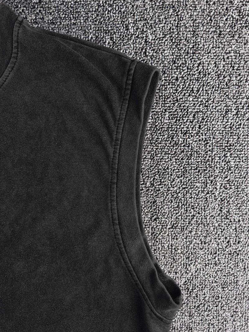 Men's Vintage Graphic Round Neck Tank Top, Stylish Tank, Regular Fit Casual Sleeveless Top for Summer, Men's Top for Daily Wear, Cotton