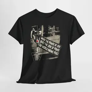 When The Power Of Love Beats The Love Of Power Shirt, Viral Peace Banner Tee, Empire State Inspired Protest Shirt, World Knows Peace T-Shirt
