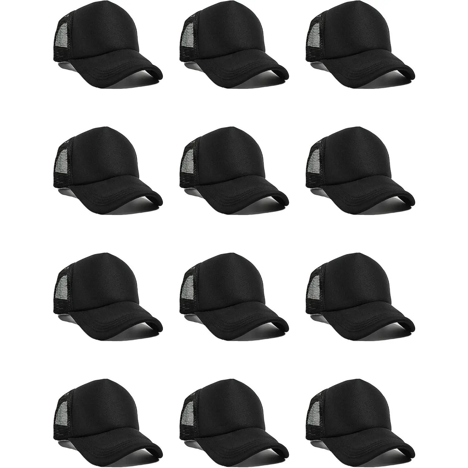 12 Pack Blank Sublimation Trucker Hats for Men Women – DIY Custom Snapback Mesh Baseball Caps, 18 ColorsGift