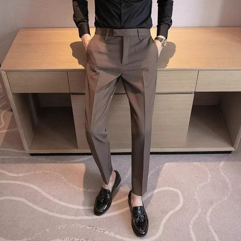 Men's Formal Suit Pants Business Office Tailored Slim Fit Professional Work Essential Comfort Trousers, essential piece, everyday wear, wardrobe staple, must have item, trendy style, wardrobe essential