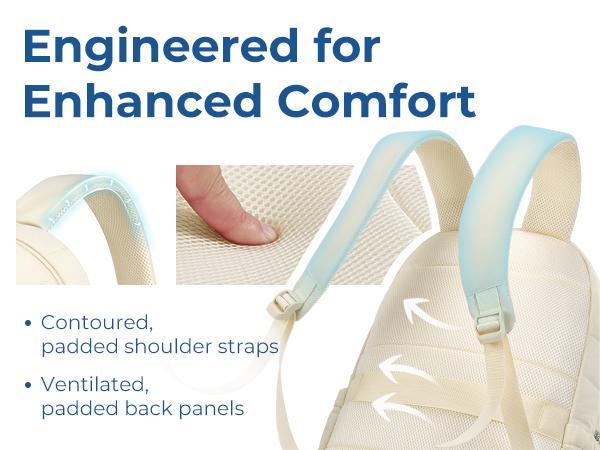 Quilted College Laptop Backpack for Women, Water-Resistant Daypack for 15.6 Inch Laptop FathersDayGift