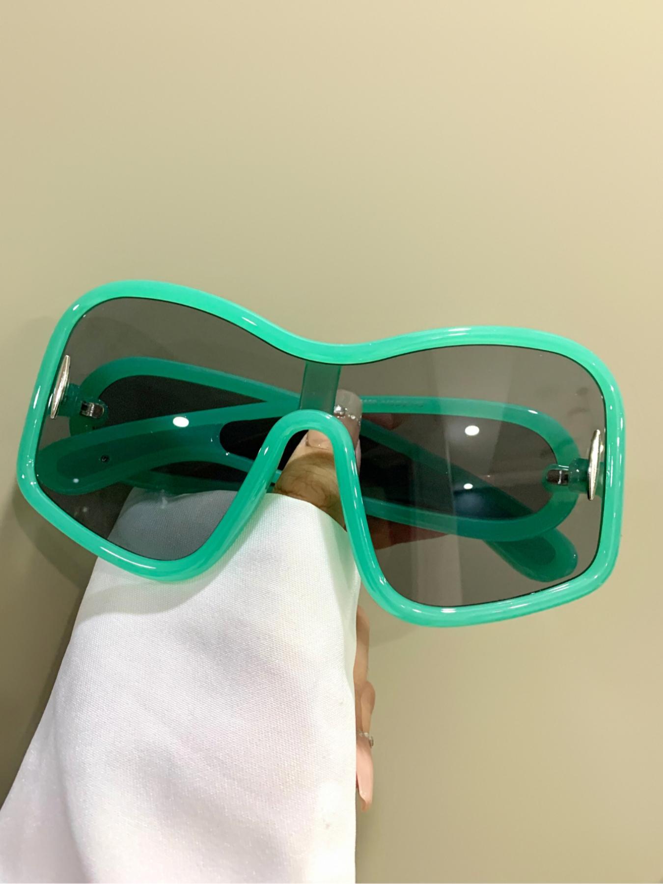 Unisex Punk Style Large Frame Glasses, Style Trendy Casual Eyeglasses for Travel Use, Novelty Frame Legs Glasses, Fashion Accessories for Outdoor Activities