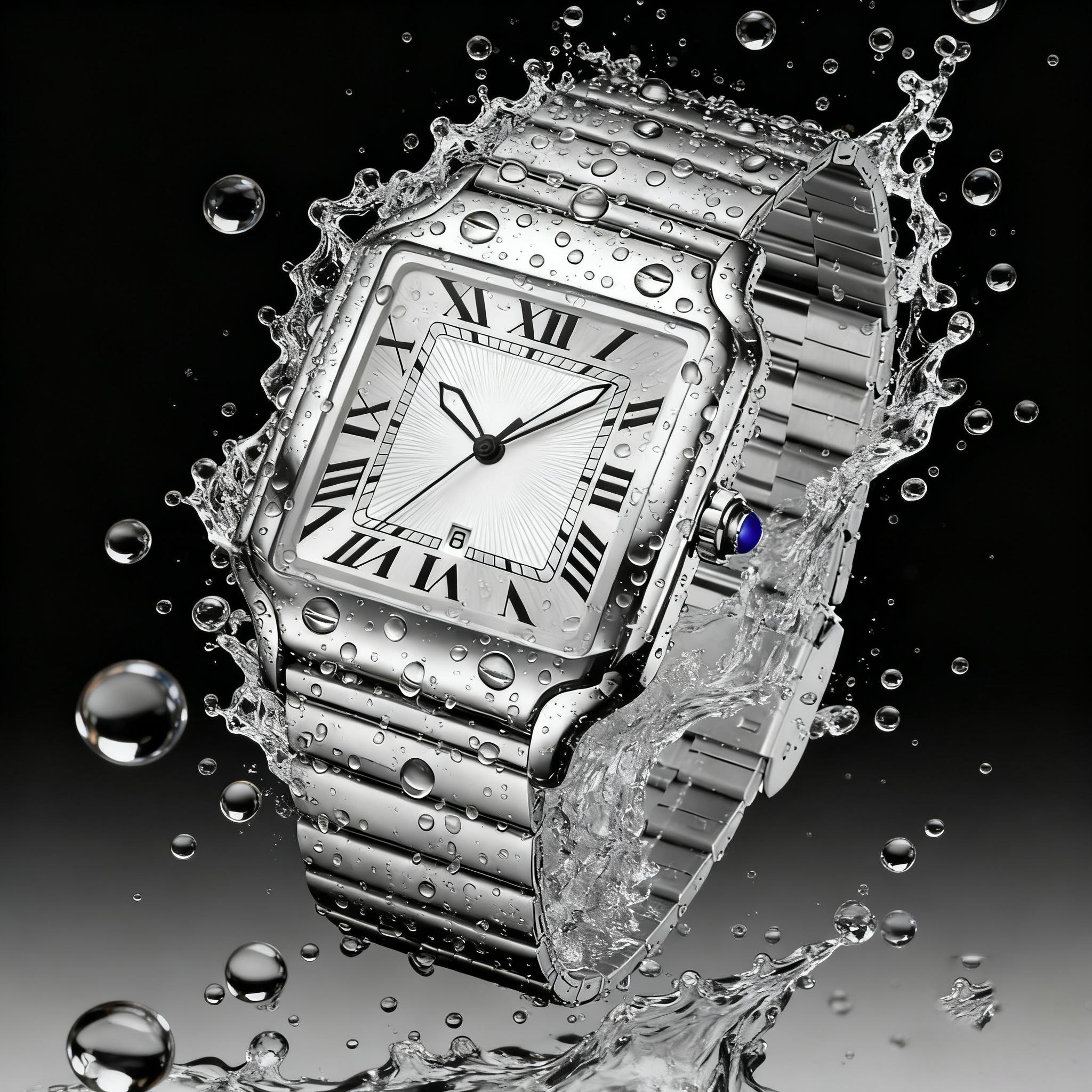 Unisex Classic Square 33mm Analog Dial Quartz Drive Silver Watch, Stainless Steel Strap, Date Display, Water-Resistant Casual Wristwatch for Women Men