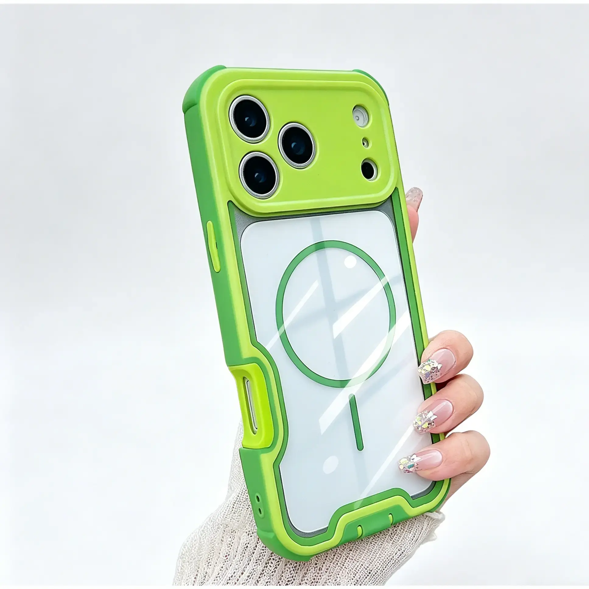 Shockproof Case for iPhone 17 Pro Max 16, 15, 14, 13, 12, 11 Magnetic Phone Case  Military Grade Drop Protection, MagSafe Compatible, Rugged Clear Cover with Colorful Bumper summerwins