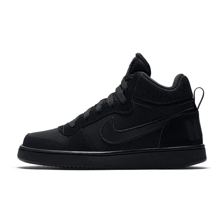 Nike Court Borough Mid GS 'Triple Black' 839977-001
