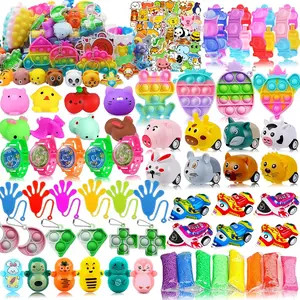 126 Pcs Pop Party Favors for Kids, Treasure Box Toys for Classroom Prizes, Pinata Stuffers, Goodie Bag Filler, Treasure Chest, Carnival Bulk Small Toys, Easter Basket Egg Fillersfidget toys