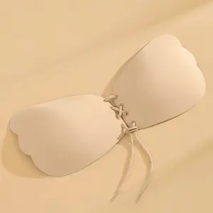 Hidden Adhesive Bra, Backless Self-Adhesive Underwire Free Push-Up Fit Invisible Lingerie, Breathable Anti-Sagging Seamless Top for Dresses & Weddings