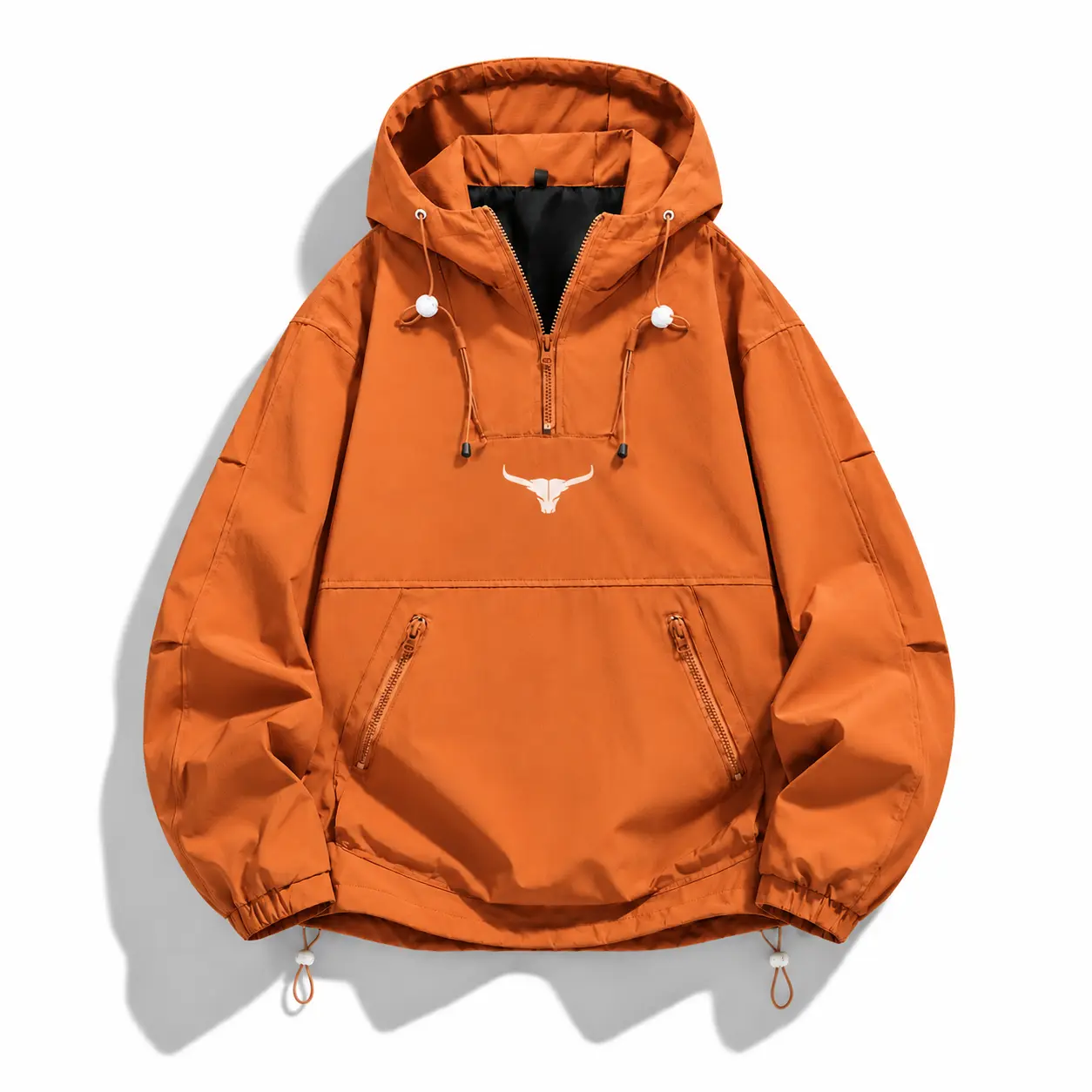 Men's Half Zip Hooded Anorak Jacket Lightweight Waterproof Windbreaker Pullover Tactical Outdoor Coat Casual Pocket Outerwear Tops Active Gear cozy soft cool clean chic sporty premium classic stylish durable trendy relaxed comfy modern vibe urban street