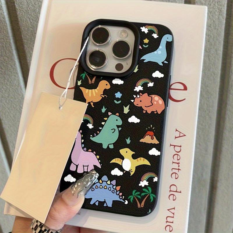 A Multicolored Lychee Pattern Phone Case Featuring a Little Dinosaur, Compatible with Apple Iphone 6/7/8/X/Xs/Xr/Xs Max/11/12/13/14/15/16/17 Pro Max