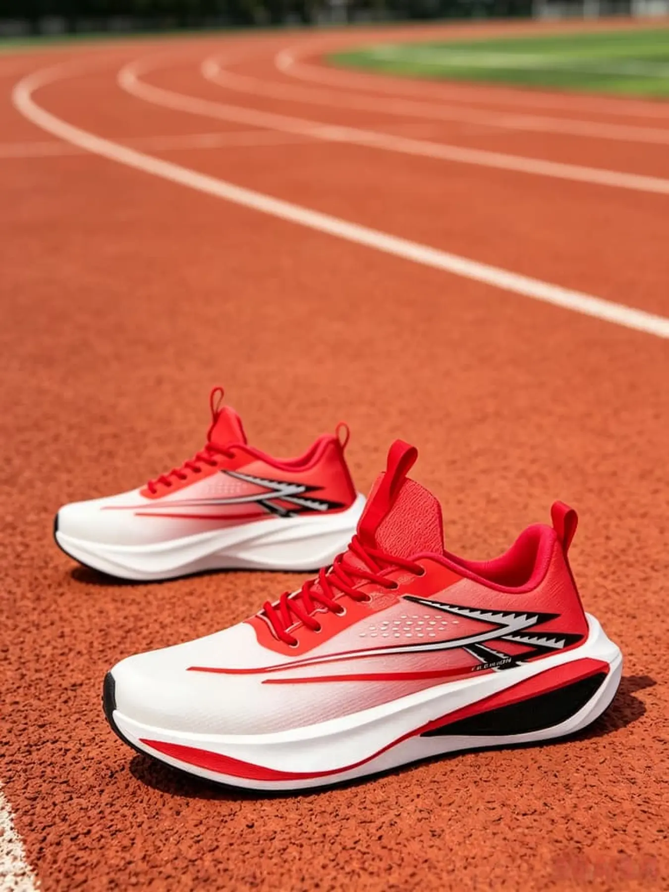 Special Running Shoes For Playground Long-distance Running Physical Test Unisex Gradient Flyknit Lightweight Style Thick Sole Cushioning Anti-slip Racing Shoes