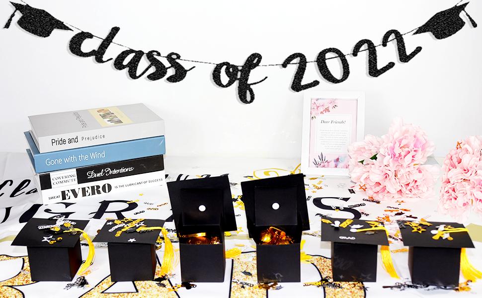 30Pcs Graduation Cap Candy Box Graduation Party Supplies 2026 Decorations Graduation Gift Candy Boxes for Graduation Party Favor